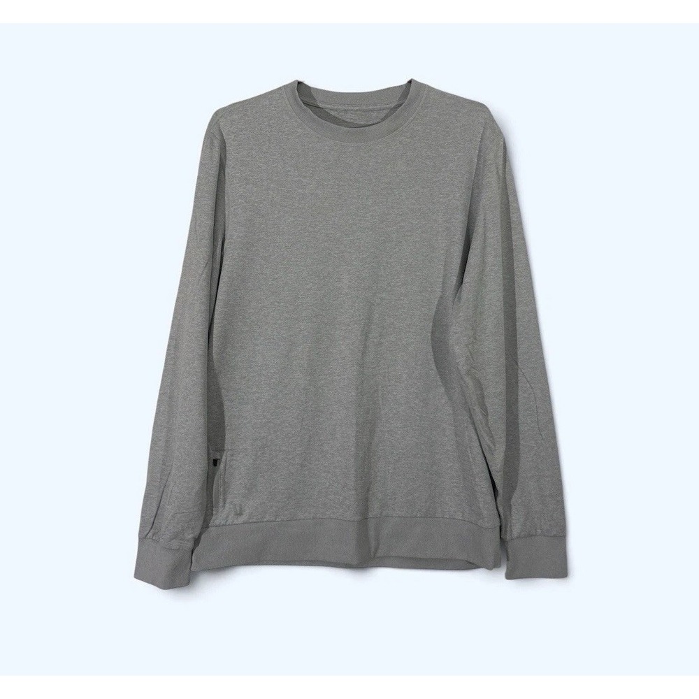 Vuori Ponto Performance Crew Heather Gray Long Sleeve Pullover Mens Size XL